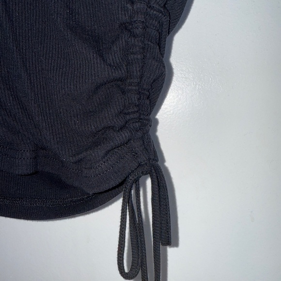 2/$15 SHEIN Black Wrap Blouse with Tie Details - Picture 3 of 4
